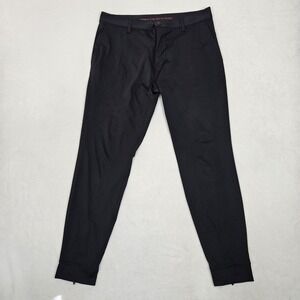 Rhone Commuter Pants Men's (36) Black Performance Stretch Tapered Fit Ankle Zip